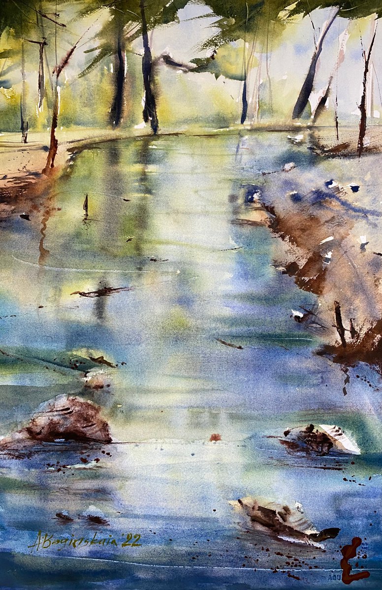 River in the park by Anna Boginskaia