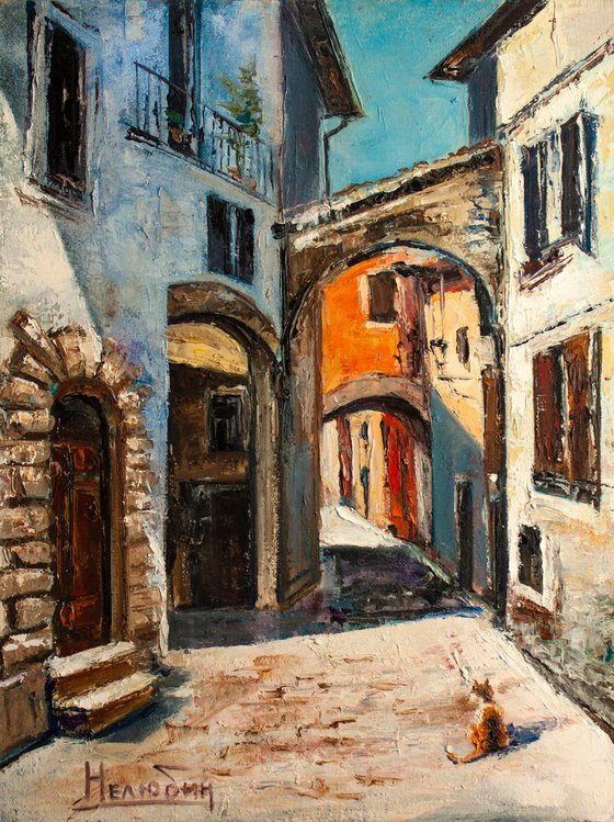 "Sunny Street", city , old town