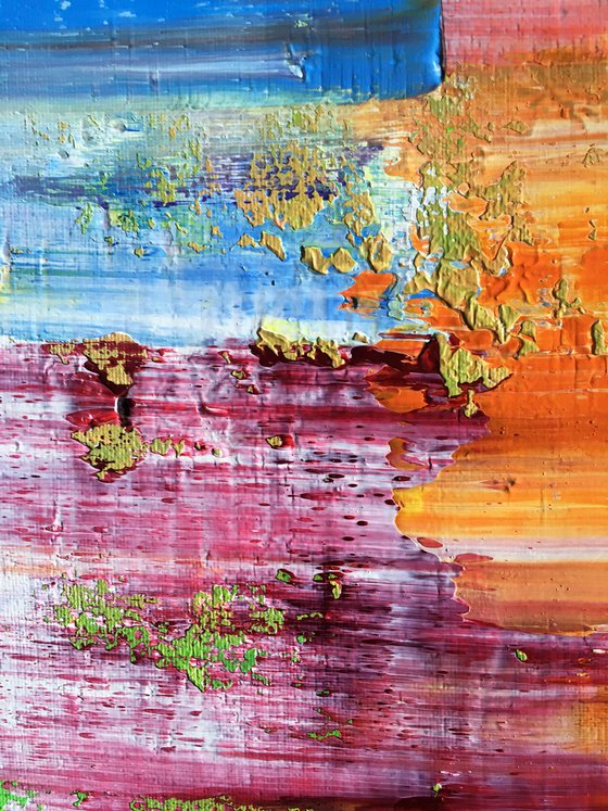 "Bleed With Me - FREE USA SHIPPING - Original PMS Oil Painting On Canvas - 20 x 16 inches