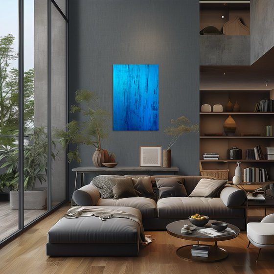 Hand-painted Blue Flow