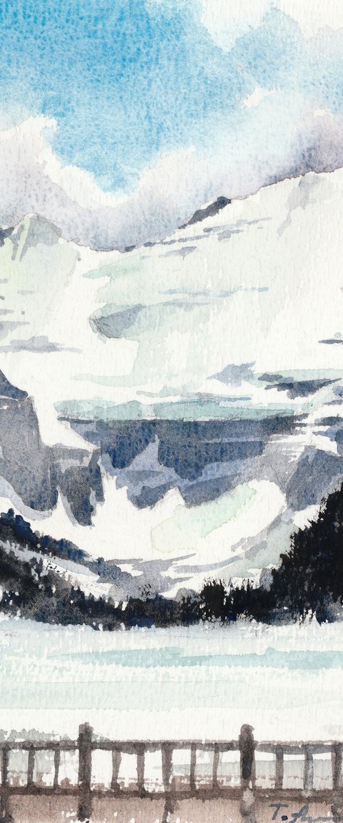 Lake Louise in the winter by Tatiana Alekseeva