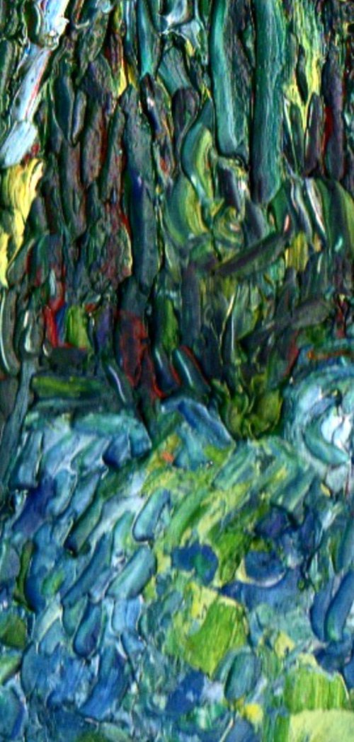 A small blue woodscape by Richard Meyer