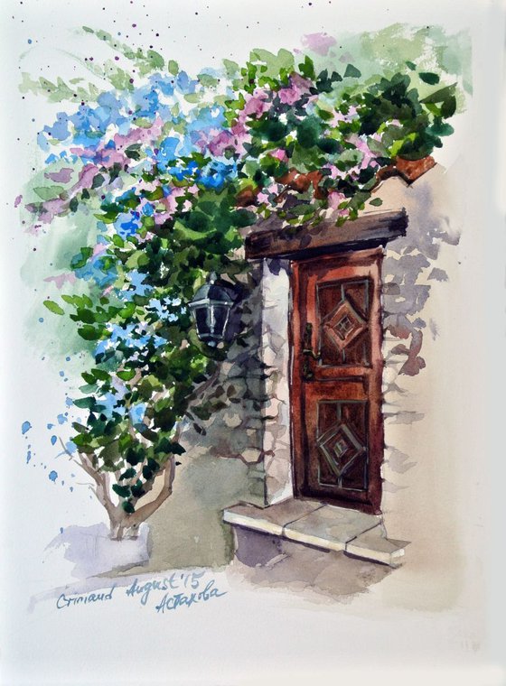 A Wooden Door in Grimaud