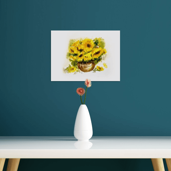 Vase of Sunflowers Inspired by Van Gogh SOLD