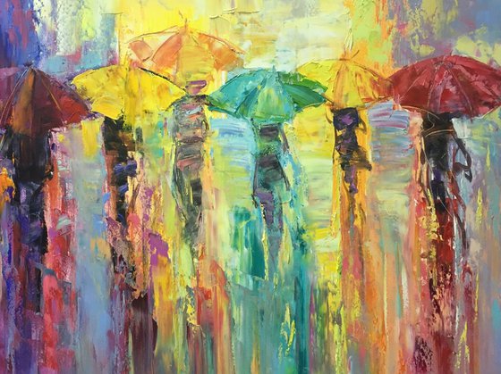 Bright umbrellas, Emotion of Freedom