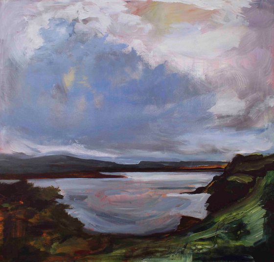 Loch Dunvegan Isle of Skye Painting - Scotland Landscape Atmospheric Scenery