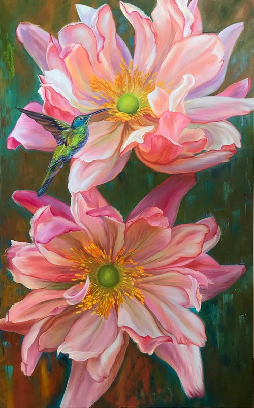 Pink anemones by Elena