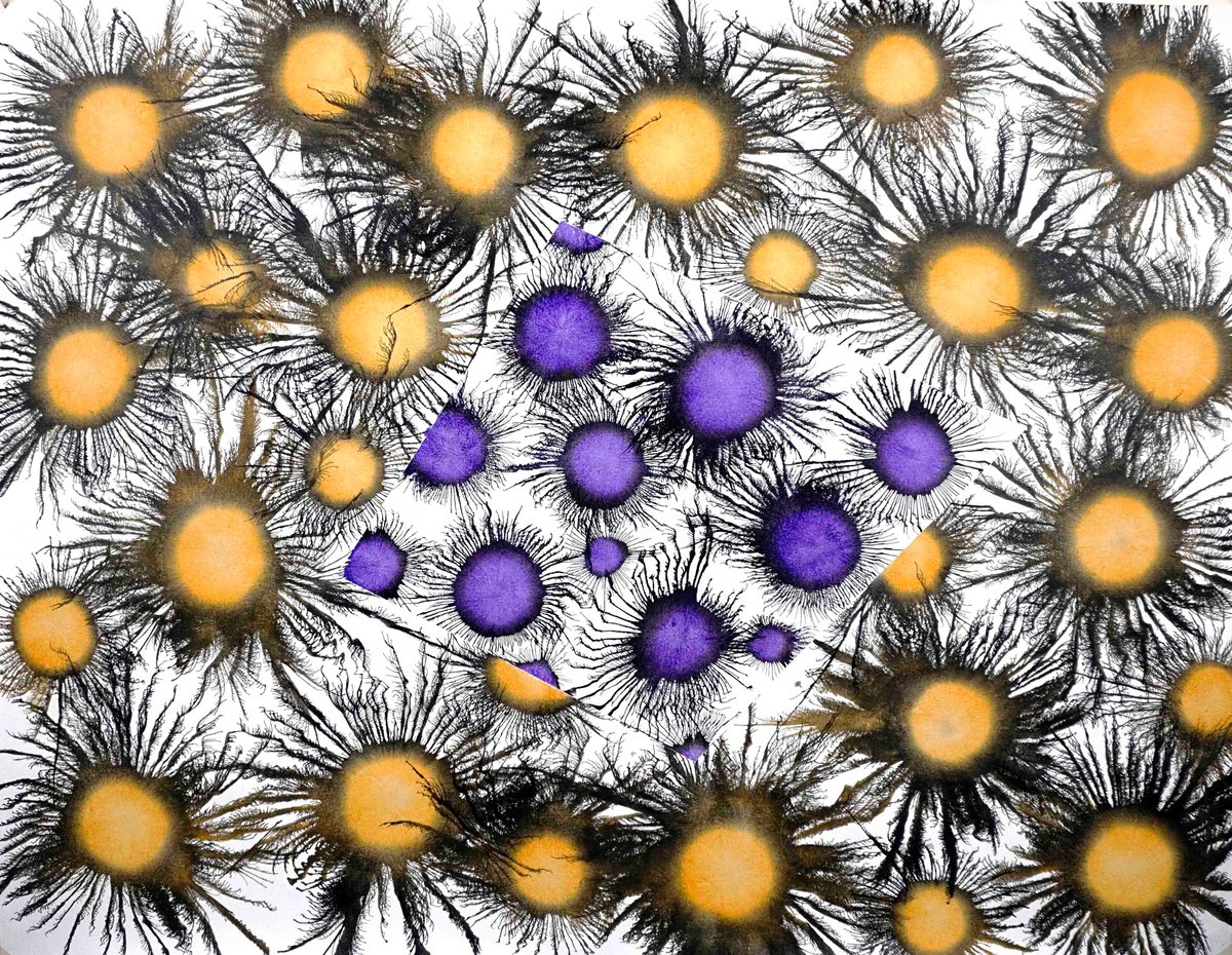 Abstract Acrylic Painting By Sumit Mehndiratta, 51 X 39", Exploflora Series Nº88, Original Artwork