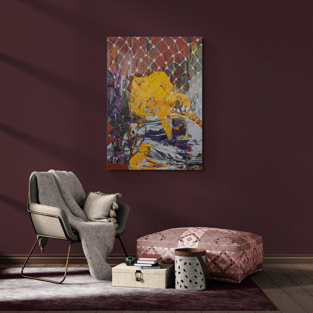 Expressive Oil Painting , Heat By Yelena Ralina, 39 X 55, Artwork For Sale On Artfinder