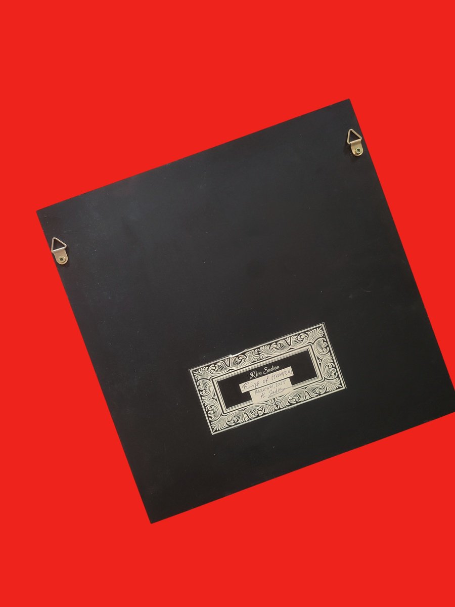 Surrealistic Portrait Oil Painting By Kira K. Sadian, 12 X 12", Play And Wisdom, Original Artwork