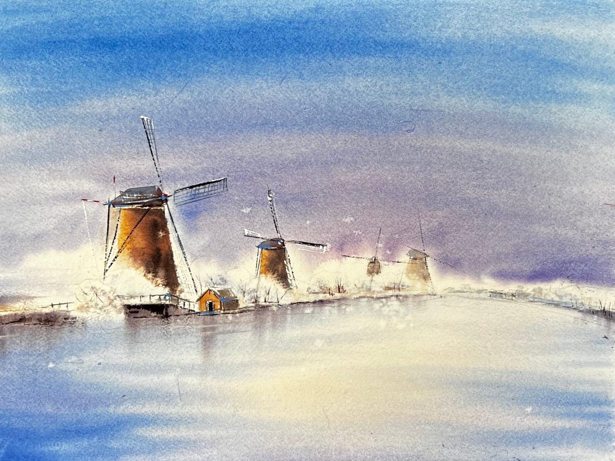 Windmills in Kinderdijk, Netherlands, Holland by Yana Ivannikova