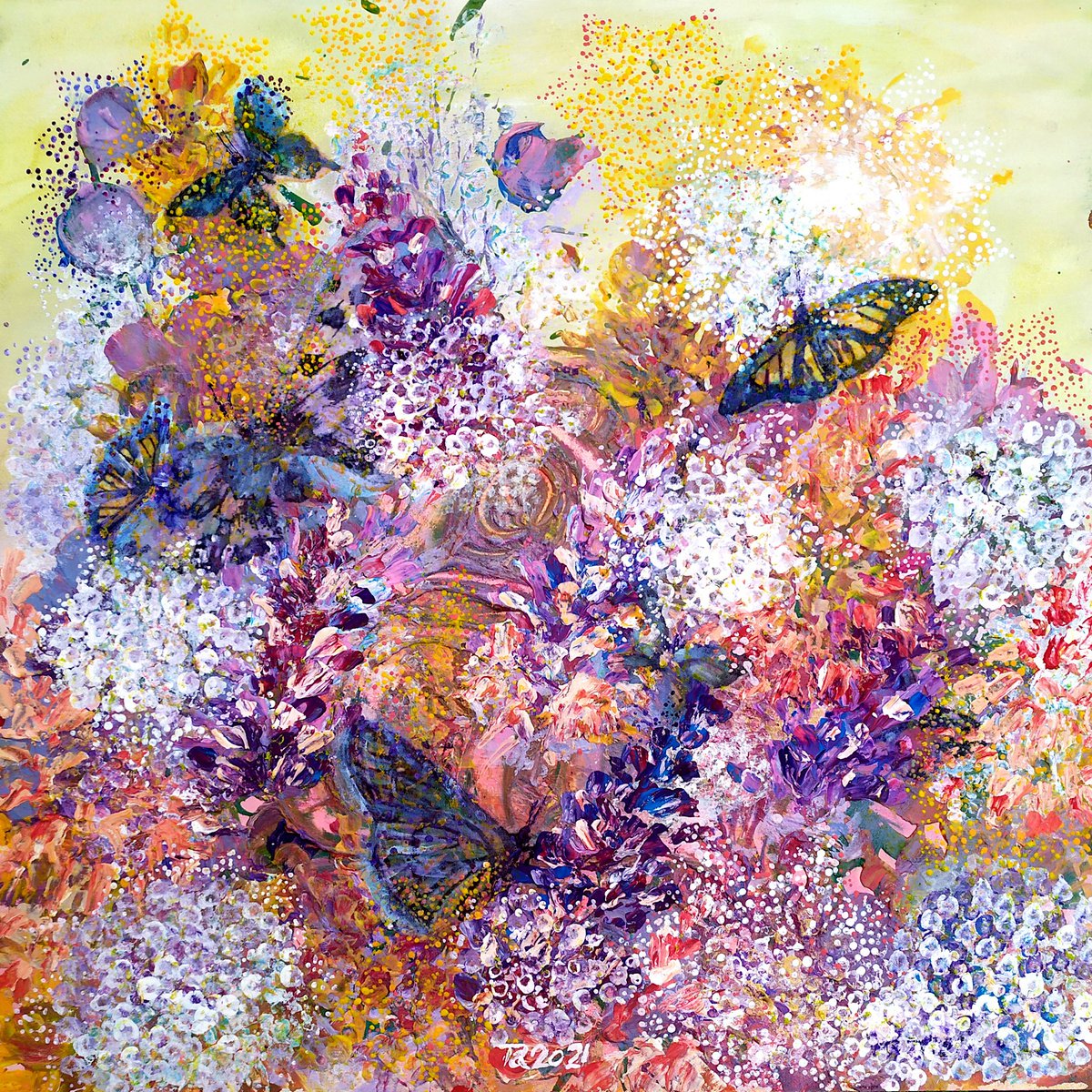 Butterflies as flying flowers #2 by Tetiana Chebrova