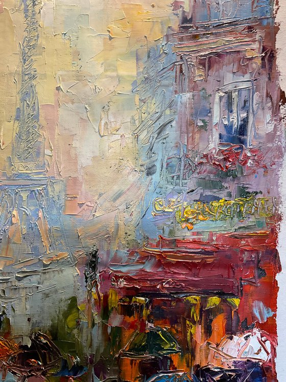 Paris umbrellas. Pastel mood