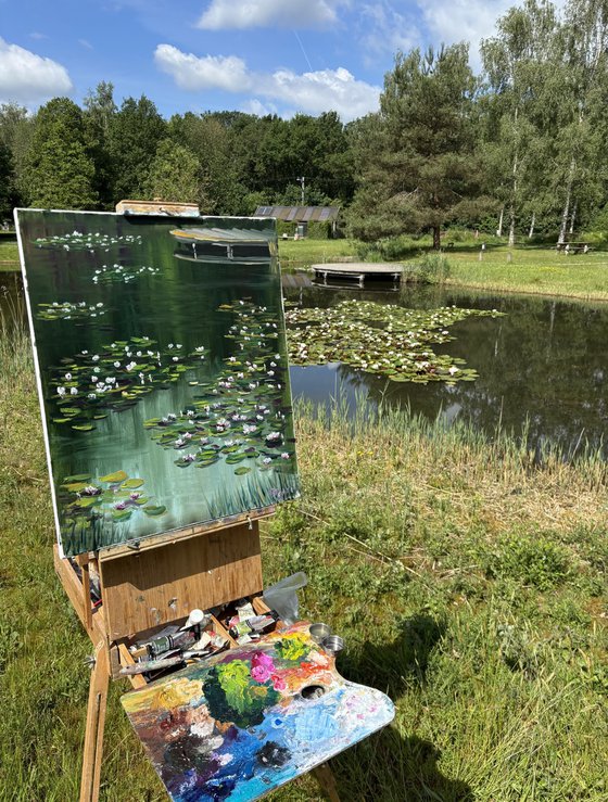 Water Lilies Pond Painting
