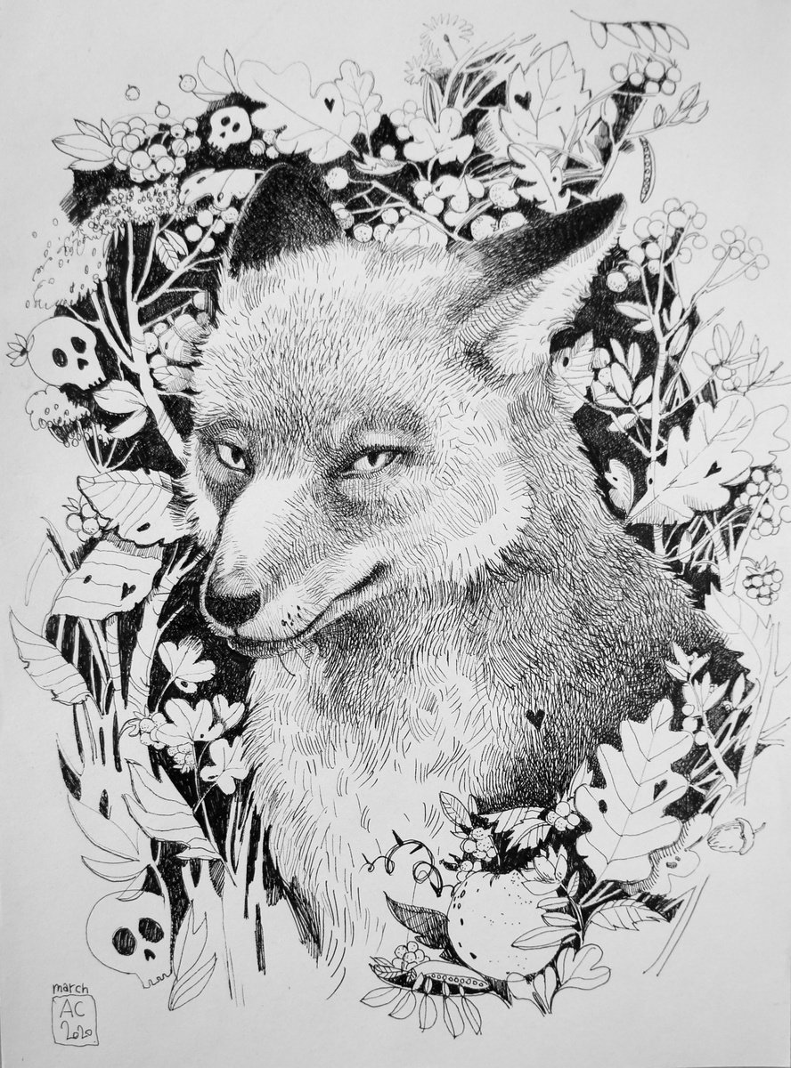 The fox is looking at you. March 2020 by Alexandra Sergeeva