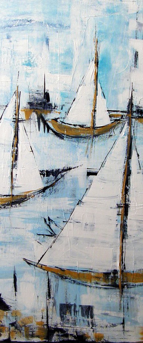 Sailing Away  36''x24'' by Lil Nutter