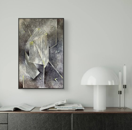 Striped reality, White flamingo