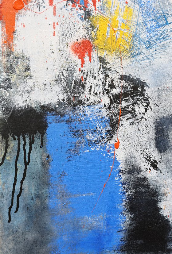 Composition with Blue and Black