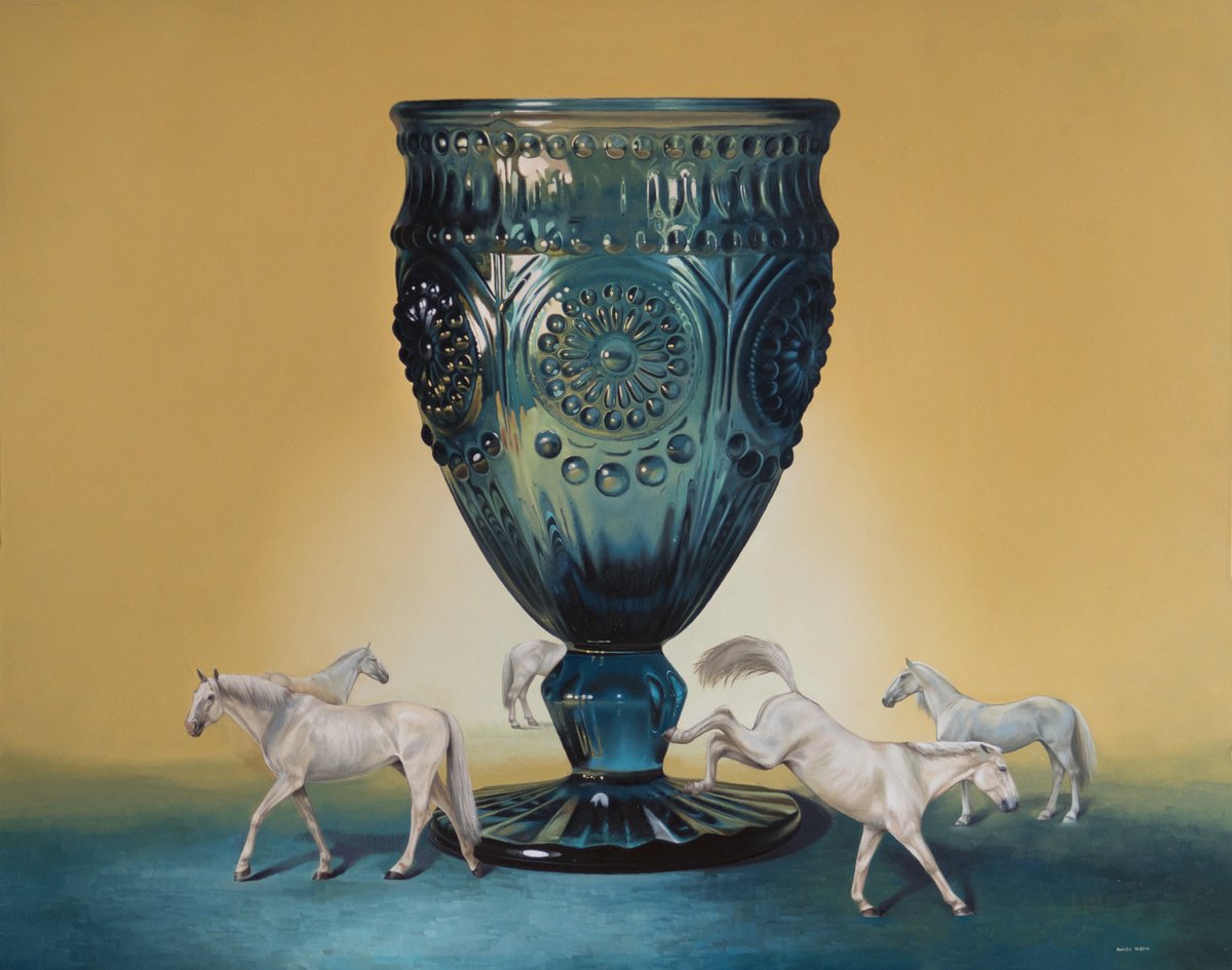 Surrealistic Still Life Oil Painting By Anastasia Parfilo, 39 X 31, The Equilibrium, Original Artwork