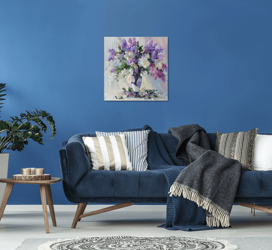 Lilac in an antique vase