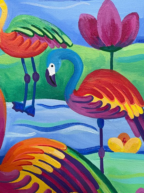 Fantasy Flamingoes