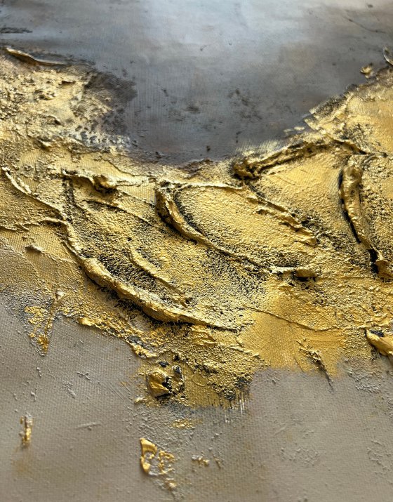 Gold Texture Abstract in Earth Tones
