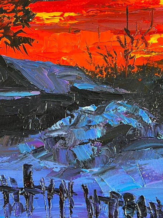 Winter Night In The Village