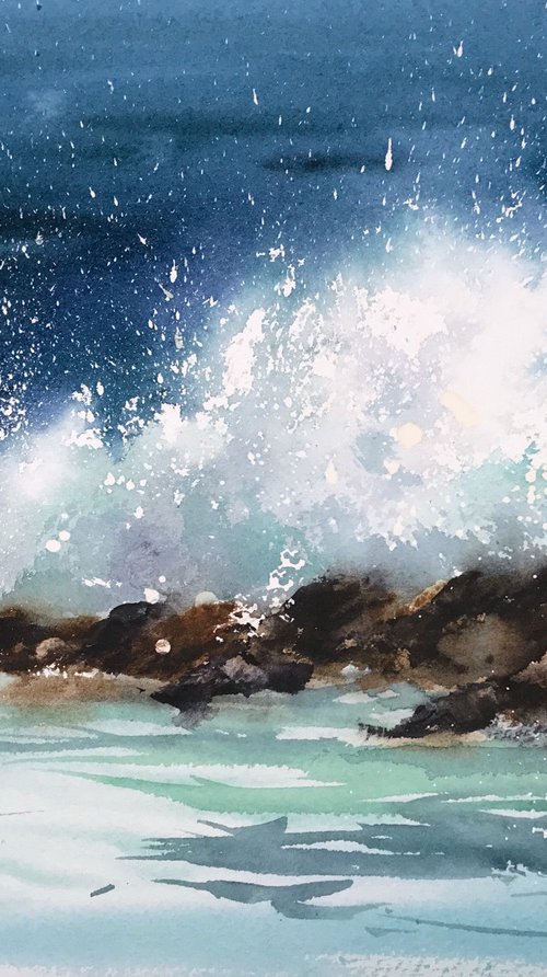 Waves and rocks #9 by Eugenia Gorbacheva