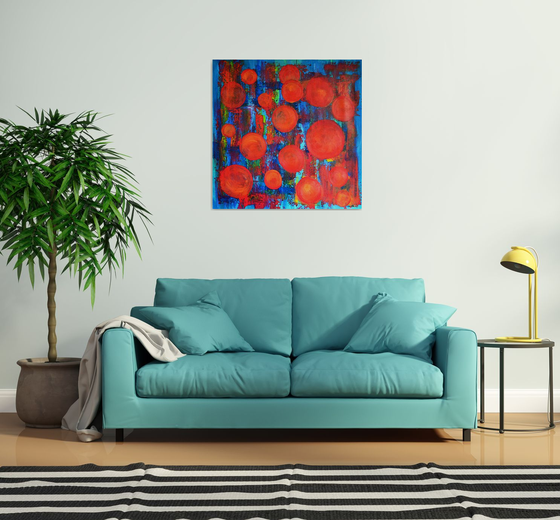 Abstract poppies