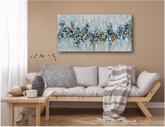 Dream Big - Large Abstract Painting, Palette Knife