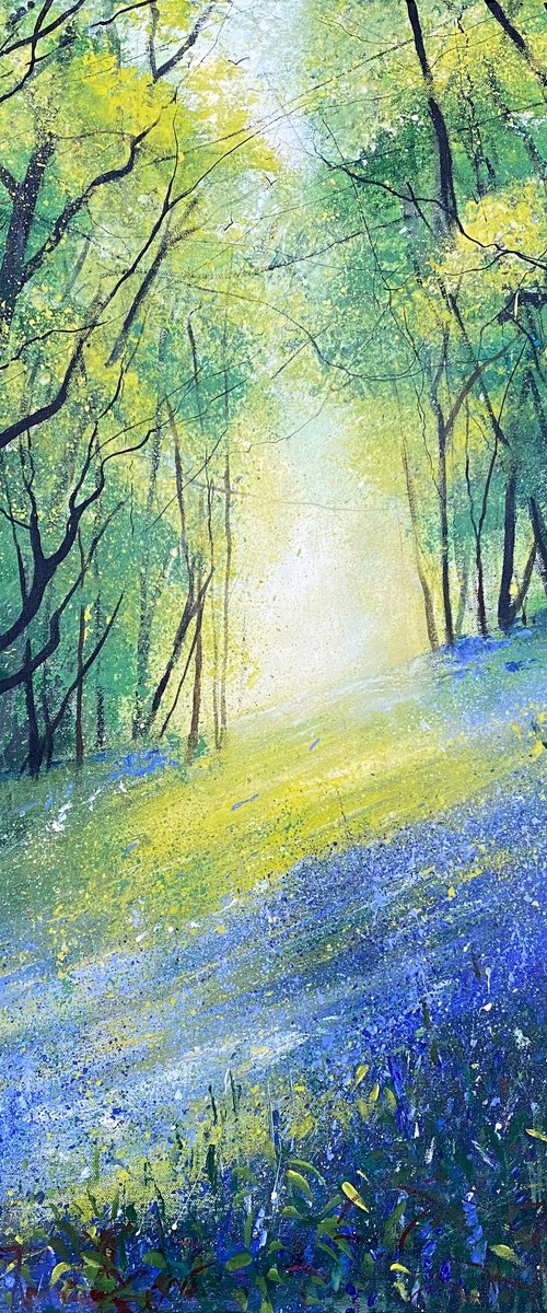 Arrival of Spring, Bluebell Bank by Teresa Tanner