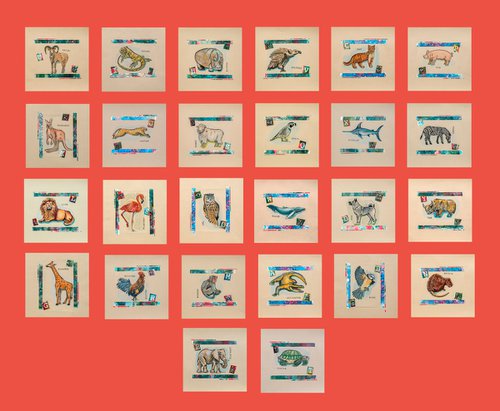 Original set of 26 english alphabet letters by Ariadna de Raadt