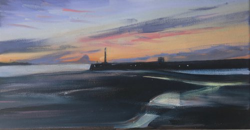Margate Harbour Arm Sunset by Nikki Sumray