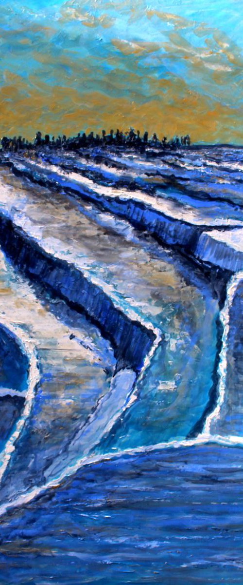 Pamukkale ( 102cm x 102cm) by Paul J Best