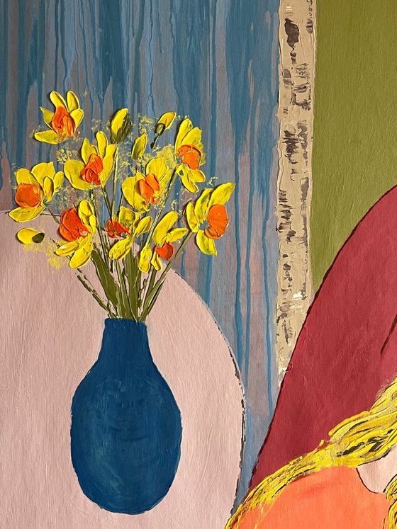 Mother Daughter Original Painting