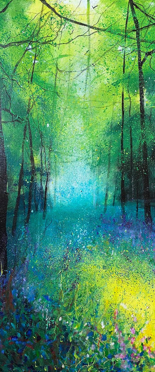 Misty Wildflower Woodland by Teresa Tanner