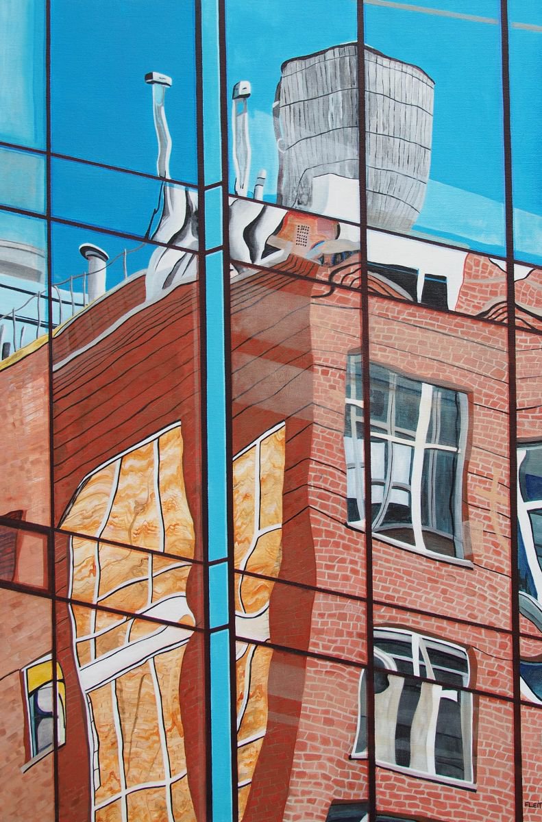 New York Reflection By Steven Fleit, 24 X 36, Artwork For Sale On Artfinder