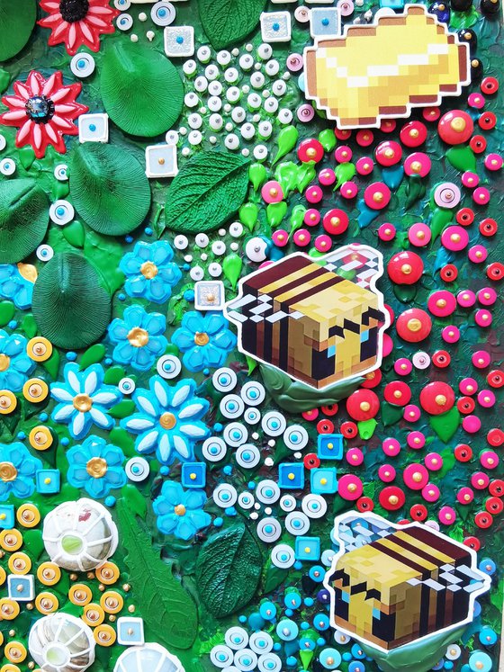 Neoflora. Virtual blooming in Minecraft style