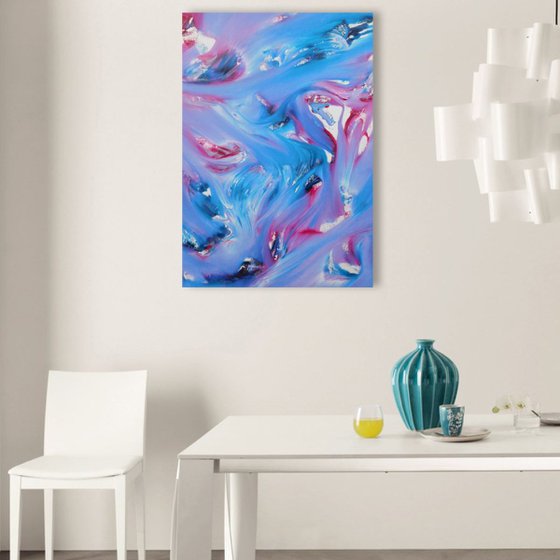 Scent - 50x70 cm, Original abstract painting, oil on canvas