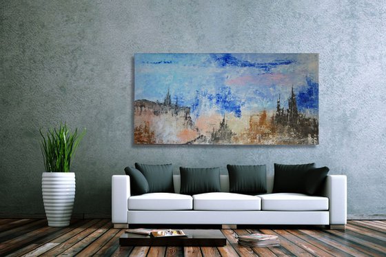 CANVAS ONLY - Middle Earth - 200 x 100 cm - XXXL (80 x 40 inches)