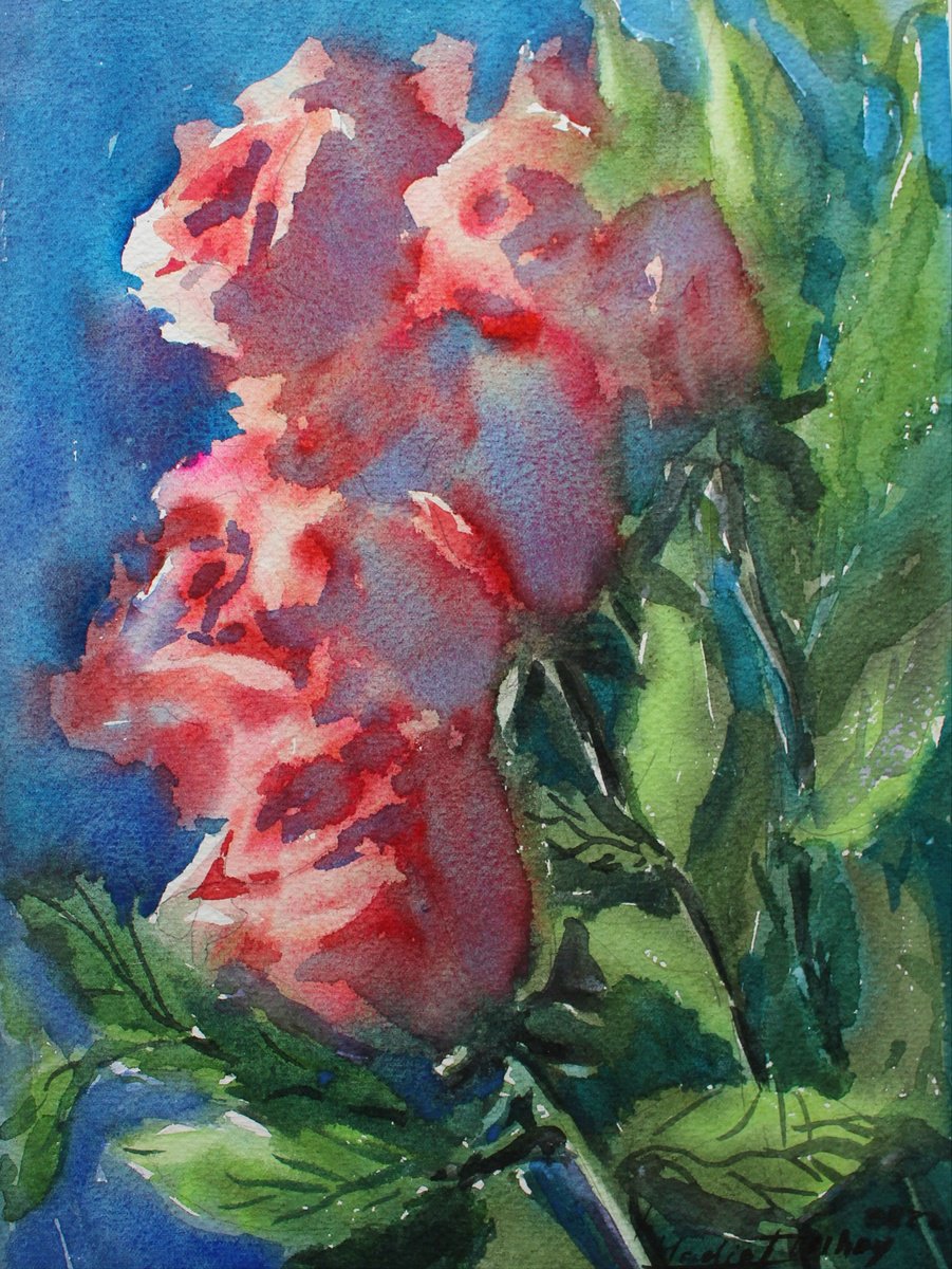 Roses. Original artwork . by Nadiia Dubei