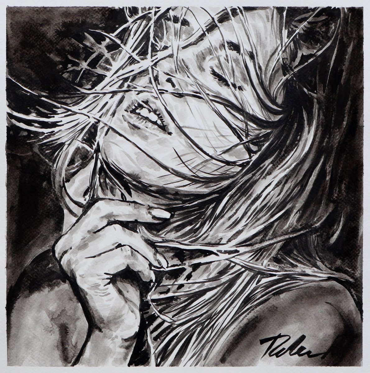 Urban And Pop Ink Drawing , Wind Of Hopes By Tashe, 12 X 12, Artwork For Sale On Artfinder