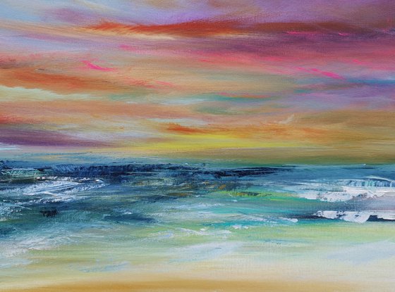 "Life's Blessings" - Cornish Seascape, Art, Skyscape