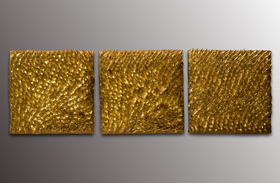 Gold Texture #1 | Triptych