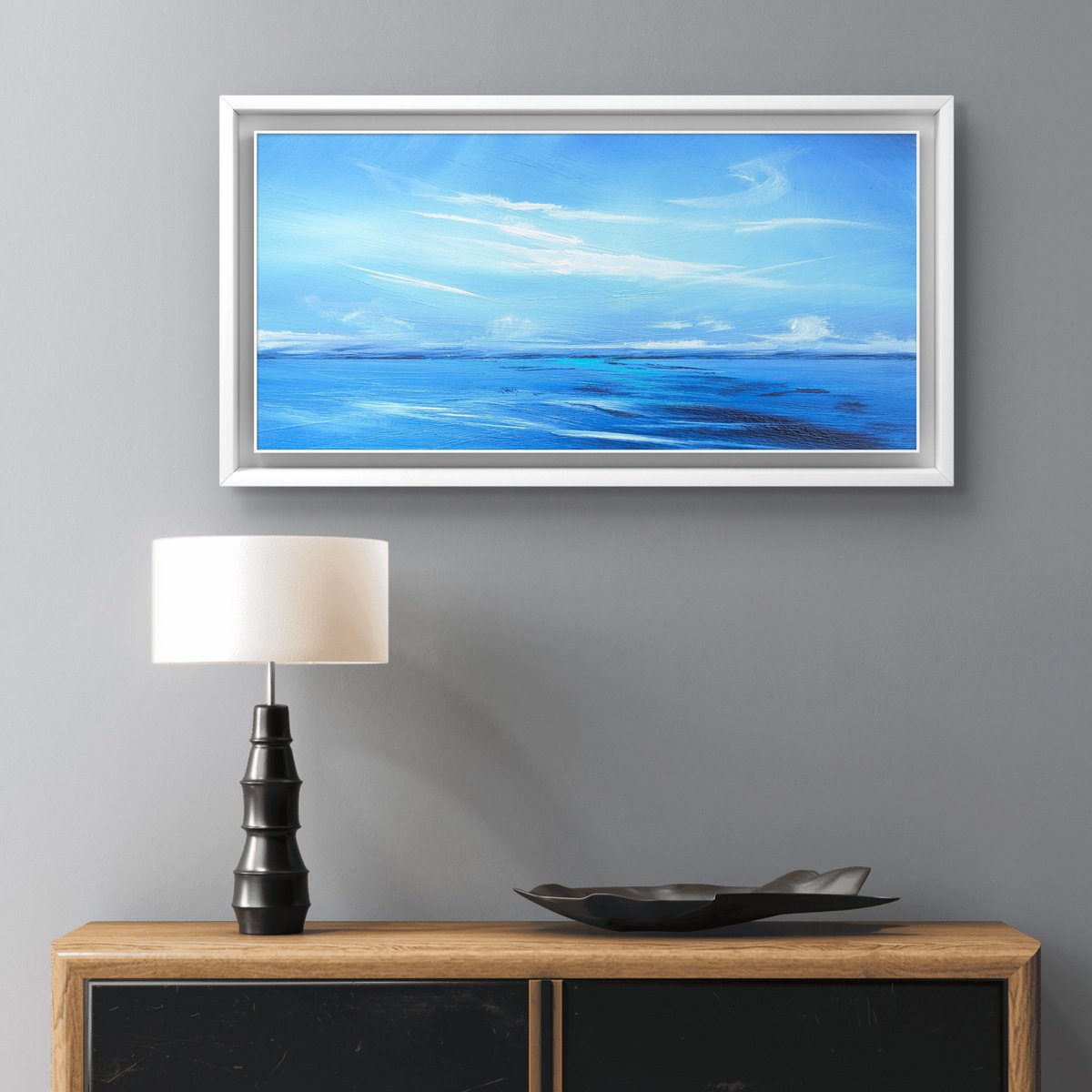 Almighty Blues 1 By Mel Graham, 16 X 8, Artwork For Sale On Artfinder