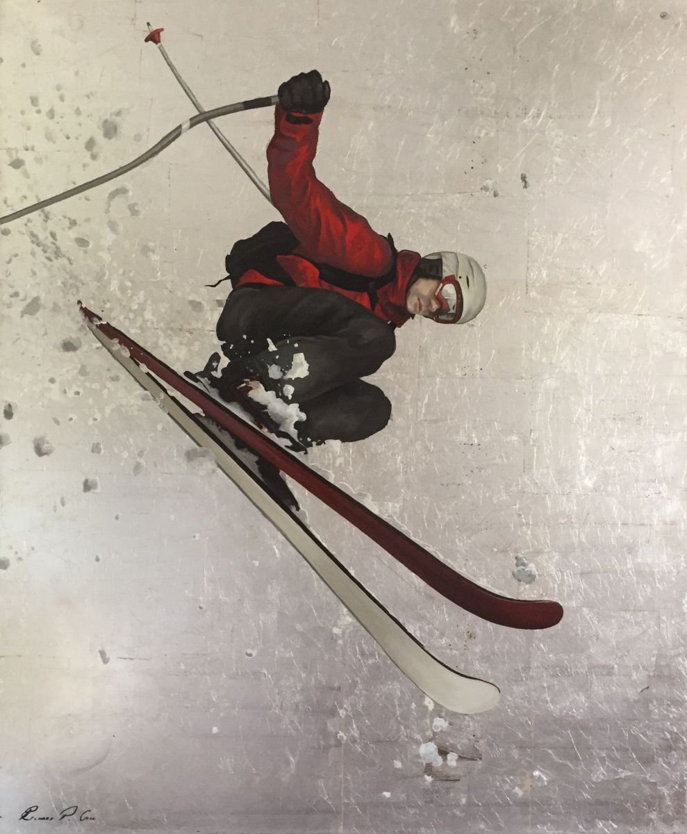 Red Skier by Richard P Gill