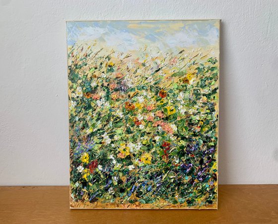 Blooming meadow in summer