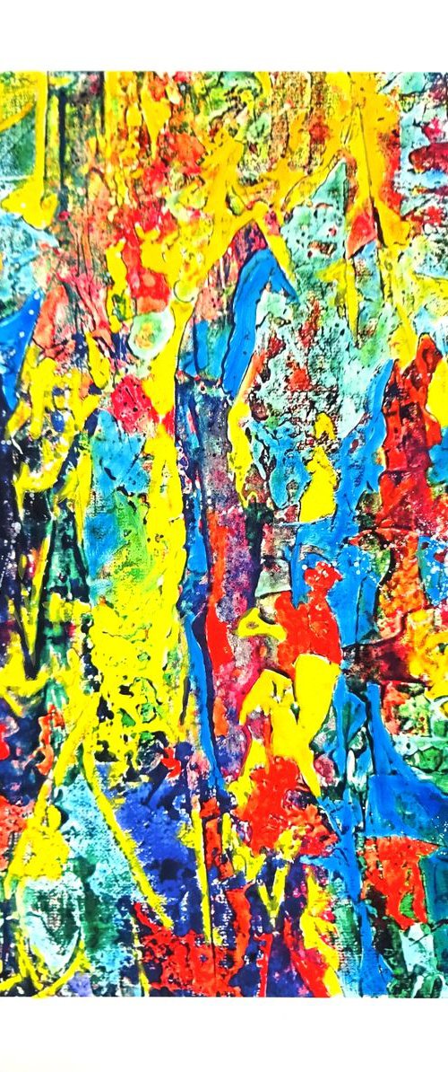 Celebration Of Colours - Series A No. 3 original oil painting by Volker Mayr