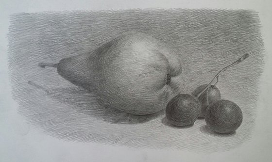 Still life # 7. Original pencil drawing.