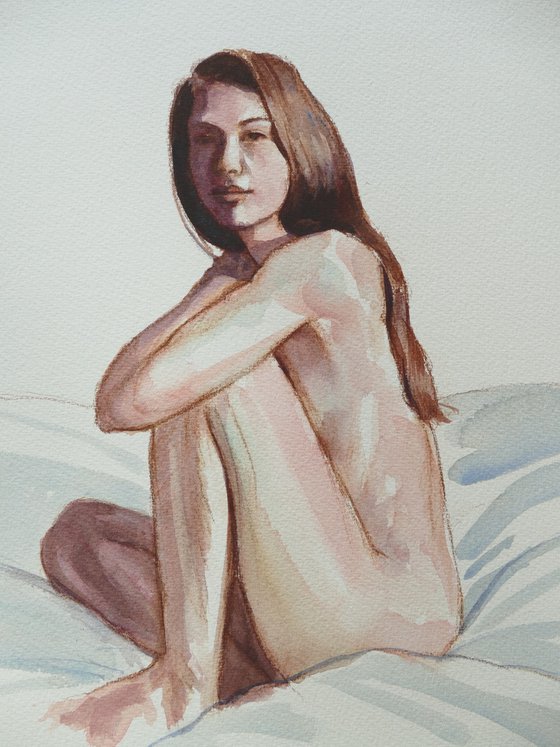 Seated female nude